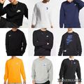 NEU NIKE HERREN CLUB RUNDHALSAUSSCHNITT FLEECE SWEATSHIRT SPORTBEKLEIDUNG PULLOVER TOP XS-L