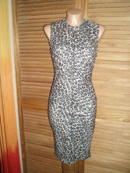 Kleid..Bershka..Gr.XS/S..Leopard..Reißverschluss..Ärmellos..Mehrfarbig..Sexy