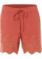 Shorts mit Spitze Gr. 38 Marsalabraun Damenshorts Bermuda Kurz-Hose Neu