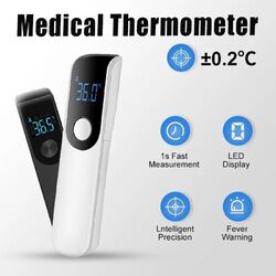 Digital Fieberthermometer Infrarot Messgerät Baby Erwachsene Kontaktlos Lcd De