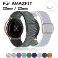 Für AMAZFIT Smartwatch Bip Lite GTS 2 3 mini GTR Armband ✅ 20mm 22mm Nylon Loop