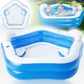 Bestway® Family Pool 213 x 206 cm Fun Quick Up Pool Planschbecken Kinder 5-eckig