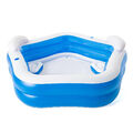 BESTWAY 54153 Family Relax Fun Pool Swimmingpool fünfeckig 213x206x69cm