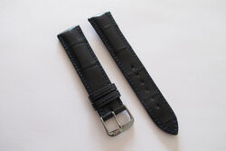 Echt ALLIGATOR FULLCUT Uhrenarmband gepolstert m. Alligator Futter 18/19/20/22mm