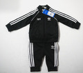 adidas Kinder Trainingsanzug Personalisiert Schriftzug Fiete schwarz/weiß Gr. 68