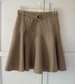 Zara Rock Leinenrock Reines Leinen Taupe Gr. M