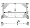 MAHLE Kühler, Motorkühlung  für MERCEDES-BENZ