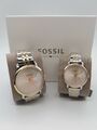 Fossil Geschenkset, Damenuhr + Herrenuhr Lux Luther Farbe:Silber BQ2467SET