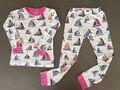 Hatley Mädchen Baumwolle lang Blumen Pyjama Set Top & Leggings. Größe 7 Jahre UVP 26€