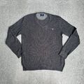 GANT Herren Pullover Langarm Gr. M Sweater Jumper Strickpullover Logo 1108 Grau