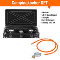 Gaskocher 2|3|4 Flammiger Camping Gaskochfeld Gasherd Outdoor Propangas Kocher