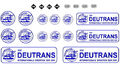 DEUTRANS Spedition DDR VEB Modellbau-Aufkleber Decals blau IFA LKW W50 L60 1:87