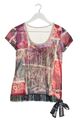 DESIGUAL T-Shirt Damen Gr. DE 38 rot-lila Casual-Look