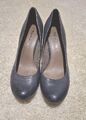 **TAMARIS** Damen Plateau- Pumps, jeansblau, Leder, Gr. 39