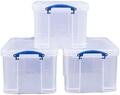 Really Useful Aufbewahrungsboxen 3er-Pack 35L Farblos 48 x 39 x 31 cm