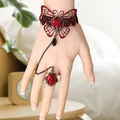  Damenringe Gothic-Lolita-Armband Retro-Gothic-Handkette Fräulein