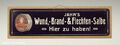 Pappschild - JAHN`S Wund,-Brand-&Flechten-Salbe -  wohl um 1915