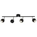 Brilliant LED Spotbalken Strahler Ina Schwarz 4 x 3W GU10 1000lm warmweiß 3000K 