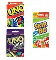 Skip.Bo Uno Flip! Skipbo Wild Kartenspiel Gesellschaftsspiel Kinder Mattel NEW