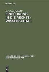 Einführung in die Rechtswissenschaft | Buch | 9783111275642