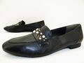 Paul Green Slipper Ballerina Mokassins Halbschuhe Damen Schuhe Leder Gr.42