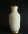 Edel GEROLD & Co. TETTAU Porzellan Vase elfenbeinfarbe Goldrand Vintage 50-60er