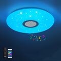 Bluetooth Deckenleuchte Led mit Fernbedienung und App dimmbar Sternenhimmel RGB