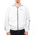 Nike Trackjacket Trainingsjacke Vintage Weiß Grau Swoosh Zipper Jacke Retro Top