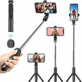 Bluetooth Selfie Stick Stativ für Smartphone iPhone 16 15 14 13 Pro Max, Samsung