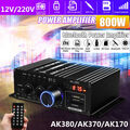 bluetooth Mini Verstärker HiFi Power Audio Stereo Bass AMP USB MP3 FM Auto-800W