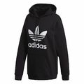 ADIDAS ORIGINALS TREFOIL HOODIE FM3307 Damen Schwarz Hoodie Sweatshirt Freizeit