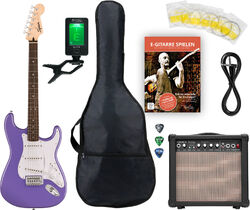 Squier by Fender Sonic Stratocaster Ultraviolet LRL Starter Set Zubehör Amp 15W