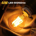 Edison Vintage LED E27 Glühbirne Filament LED Birnen Dimmbar Licht ein