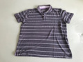 Poloshirt kurzarm Herren, Kragen, gestreift, grau/weiß, Gr. XL, Ragman