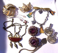 div.Modeschmuck Konvolut - Ohrringe,Broschen, Collier etc.Sammlung Schmuck