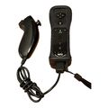 Original Nintendo Wii/WiiU Remote Motion Plus inside Controller Schwarz+Nunchuck