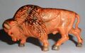 DDR Gummi Indianer Wisent Bison Büffel 4cm Orangefarben Rosa FISCHER KG 1974