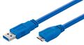 USB 3.0 Micro B Kabel USB A Stecker auf USB Micro B Stecker SuperSpeed blau 1,5m