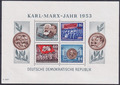 DDR Marx Block 9 A postfrisch **, 1953 (Mi. 100,-€)