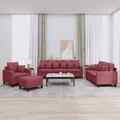 Sofagarnitur Kissen Sessel Sofa Couch Designsofa 4-tlg. Dunkelgrau Stoff vidaXL