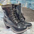 Dr. Martens Damen Darcie Lackleder Schwarz High Heels Stiefel UK6 US8L EU38