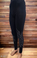 Damen Leggins mit Strass ohne Po-Naht Schwarz Gr.40 42 44 K-20