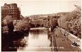 River & Pulteney Brücke von North Parade Brücke Bath Somerset Postkarte RP