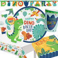 DINO PARTY - Geschirr Dinosaurier Deko Kindergeburtstag Geburtstag Kinder T-Rex