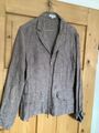 VERA VARELLI DAMEN LEINEN BLAZER GR42, braun, gebraucht 