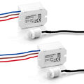 2x Mini Infrarot Bewegungsmelder Sensor Unterputz Einbau Decke Wand 360° IP20 6m