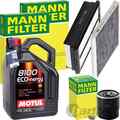 MANN INSPEKTIONSPAKET+MOTUL 5W-30 ÖL passend für 1.0-1.4 HYUNDAI i30 PD/E KIA