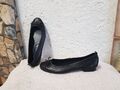 Tamaris Ballerina Gr. 37 Leder Damen Ballerinas Schuhe schwarz