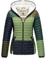 Navahoo Damen Jacke Steppjacke Outdoor Übergangsjacke gesteppt Kapuze Multikulti