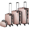 Hartschalenkoffer und Beauty-Case Set 4-tlg. Hartschalenkoffer roségold B-Ware